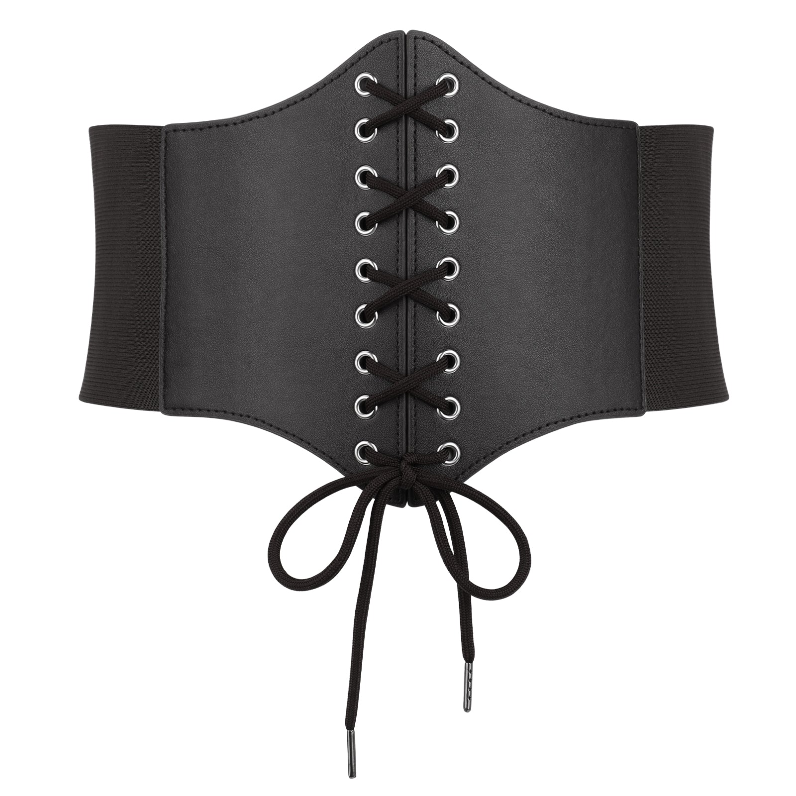 SUOSDEY Black Corset Belt for Women, Vintage Lace-up Elastic Waist Bel – My  Store