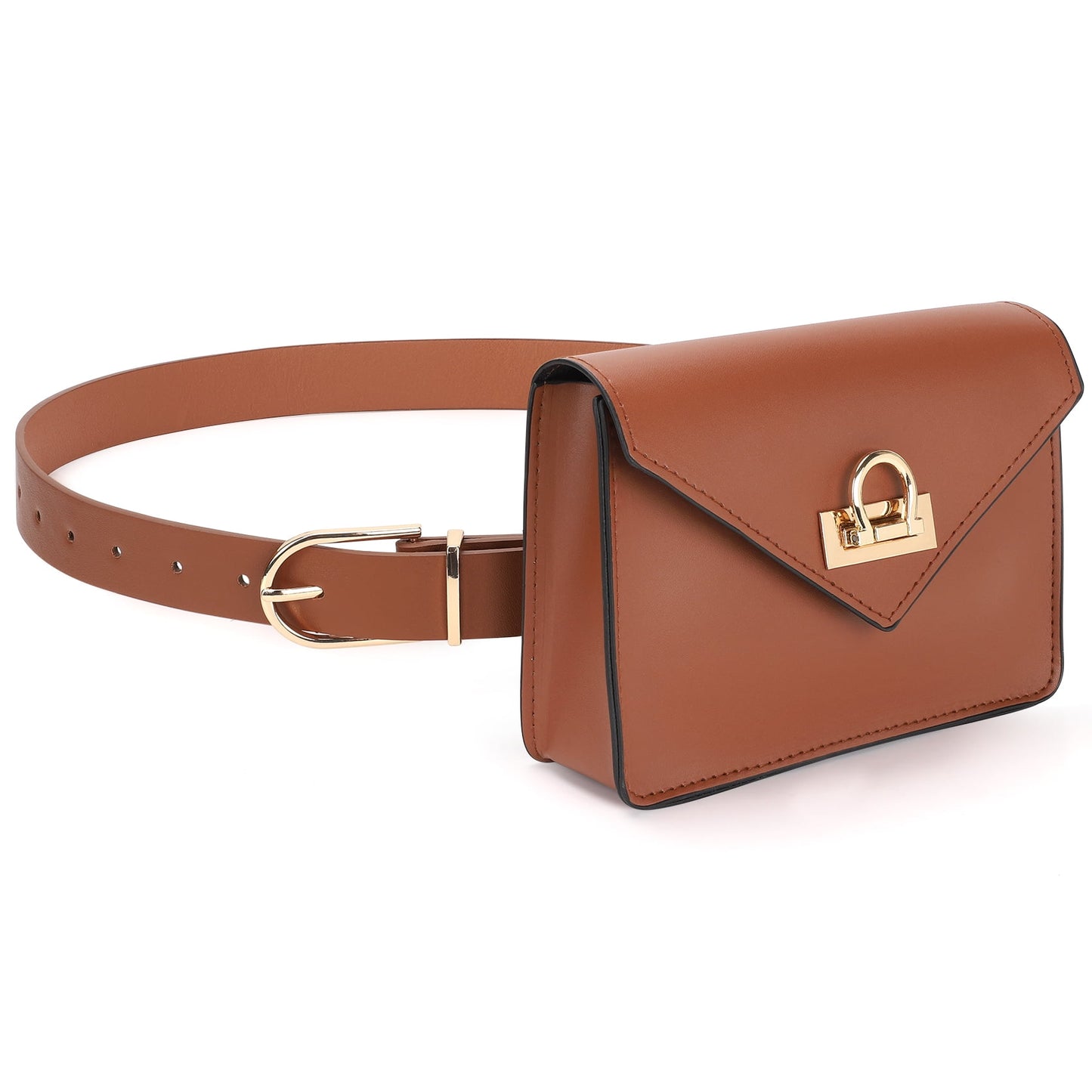 SUOSDEY Women's PU Leather Waist Belt Fanny Pack Waist Bag with Removable Belt Bag